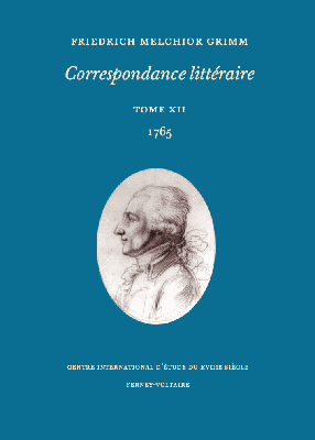 Correspondance littéraire, Grimm, vol. 12